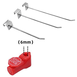 100-Piece Plastic Red Peg <b>Hook</b> Lock Anti-Theft Safety <b>Display</b> <b>Hook</b> with Magnet Detacher Magnetic Lock Retail Pin <b>Hook</b> - Product Image 6