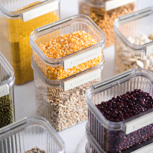 Kitchen stackable food storage containers dry food cereal storage container sets multi capacity optional