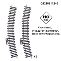 QS personnalisé chemin de fer jouet 4 pièces 1:87 HO échelle Simulation G1 droite courbure Rail modèle Miniature Train piste jouets pour enfants jouer