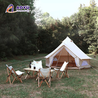 Tentes en toile d'extérieur quatre saisons 3M 4M 5M 6M avec poêle à bois, tente dôme de camping pour glamping de luxe, tentes yourtes à vendre