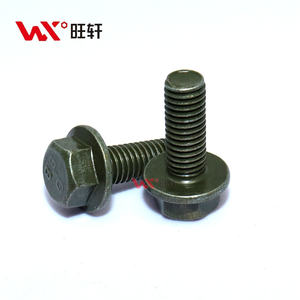 Perno de Brida <span class=keywords><strong>M8</strong></span>-1.25*16, Zinc <span class=keywords><strong>Verde</strong></span>, DIN6921 JIS B1189, Grado 8.8 - Product Image 2