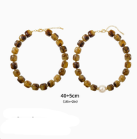 Collar de Resina Colorido Personalizado al por Mayor para Mujer con Diseño de Bloques de Color y Patrón de Mármol, Perfecto para Vacaciones de Verano en la Playa