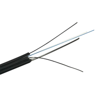 Câble à fibres optiques 1 noyau 1km 2km 3km bois tambour Ftth câble de chute monomode intérieur extérieur câble à fibres optiques auto-support