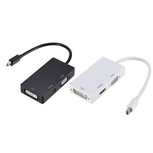 Mini dp DisplayPort để <span class=keywords><strong>DVI</strong></span> VGA HDTV <span class=keywords><strong>Adapter</strong></span> 3 trong 1 HUB 1080p <span class=keywords><strong>Video</strong></span> chuyển đổi cho iMac <span class=keywords><strong>Apple</strong></span> MacBook Pro không khí - Product Image 1