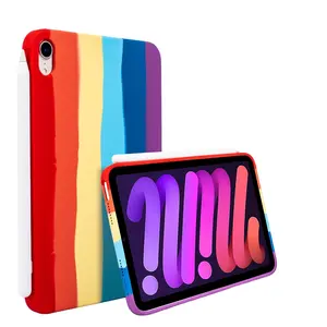 Colori arcobaleno nuova <span class=keywords><strong>Cover</strong></span> in silicone per iPad Mini 4/5/6 PC in pelle e TPU materiale protettivo per <span class=keywords><strong>Apple</strong></span> - Product Image 1