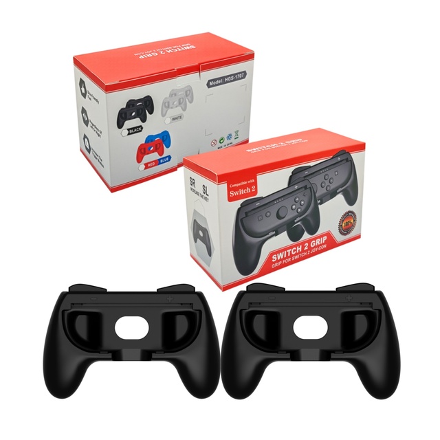Durable 2 PCS Durable Exclusive Design Game Controller Mixed Colors Grip Handle Set for Nintendo Switch 2 Gaming Accessories