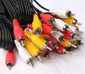 Cable coaxial chapado en oro, 1,5 m, 3,5mm <span class=keywords><strong>a</strong></span> 3 rca, macho <span class=keywords><strong>a</strong></span> macho, <span class=keywords><strong>audio</strong></span> y vídeo, hdtv tv av - Product Image 5