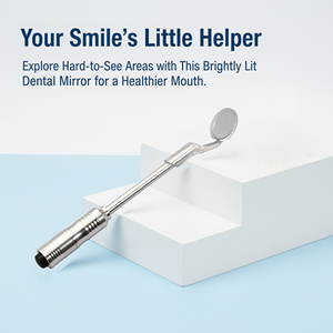 Specchietto Dentale LED in Acciaio Inox Strumento Controllo Igiene Orale con Luce per Casa - Product Image 4