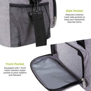 Sac isotherme de pique-nique imperméable en aluminium de grande capacité avec logo personnalisé, film en aluminium 600D - Product Image 4