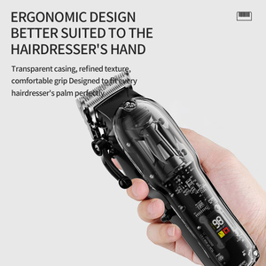 Máquina Cortadora de Pelo Inalámbrica Profesional para Hombre, con Pantalla de Energía, Recargable, Transparente - Product Image 2