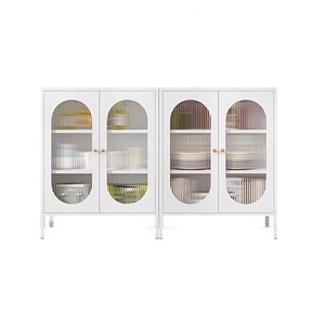 Iron Sideboard Living Room Cabinet 900mm High 2 Compartments <b>Storage</b> Display Unit For Home Kitchen Dining Space - Product Image 5