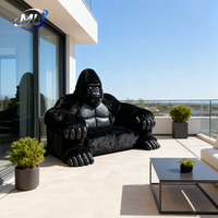 Canapé-lit d'angle King Kong Gorilla, design nordique, tendance, en forme d'animal, en éponge et similicuir, pour appartement moderne