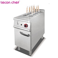 Cuiseur à pâtes professionnel en acier inoxydable de type italien, gaz/électrique, avec armoire et commande par bouton, 800x900x920mm, 18000W