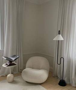 Fauteuils modernes à dossier incurvé, fauteuil d'appoint pour salon, fauteuil lounge en velours froissé, fauteuil pivotant <span class=keywords><strong>Pacha</strong></span>, fauteuil Sherpa - Product Image 4