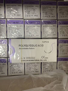PGA เข็มเย็บแผลผ่าตัดแบบดูดซึมสำหรับสัตวแพทย์2/0ได้รับการรับรองจาก CE/ISO 6/0ขนาดมีคำสั่งซื้อจำนวนมากลดราคา - Product Image 5