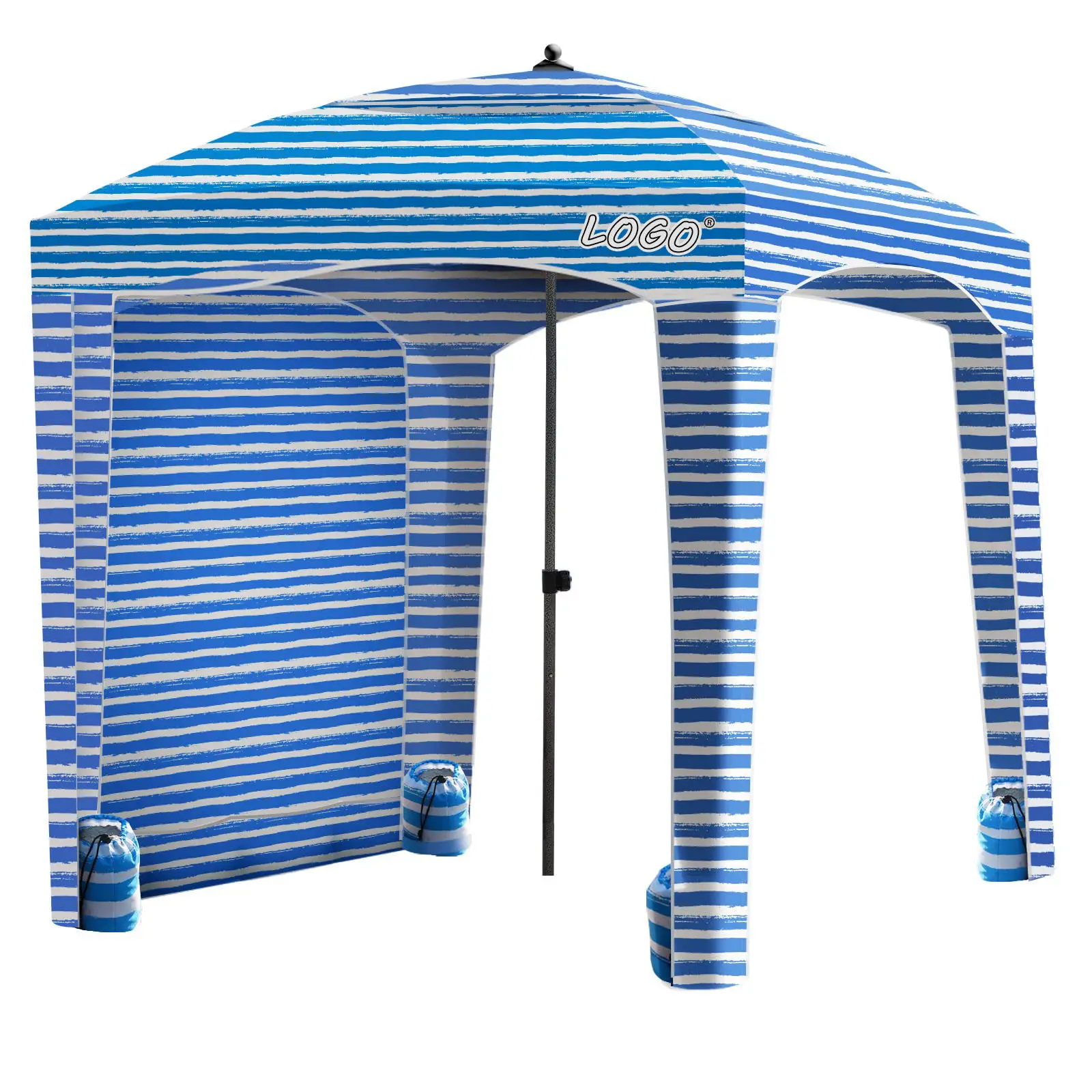 Stampa personalizzata 6.5ft 7ft Cool Cabana tende da spiaggia in alluminio ombrellone Cabanas