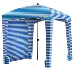 Impresión personalizada 6.5ft 7ft Cool Cabana Tiendas de playa Sombrilla de playa de aluminio Cabanas