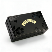 Boîte cadeau de luxe en carton noir imprimée sur mesure, écologique, recyclée, haut de gamme, robuste, pour chocolat et aliments, à prix compétitif
