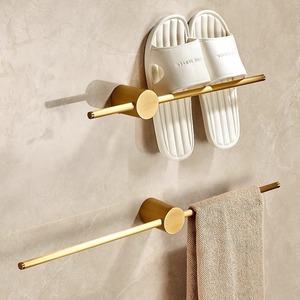 Toallero Minimalista de Cobre Estándar, Barra Simple para Baño, Hotel, Villa, Estilo de Lujo Ligero - Product Image 2