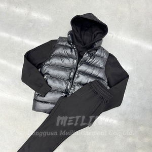 Custom logo Winter Wear Down Vest Men Tracksuit Sweat Suit Jogging Suit Pullover Hoodie and <b>Sweatpants</b> <b>Set</b> for Men - Product Image 5