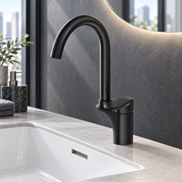 Robinet de lavabo moderne à arc haut et poignée unique pour importateurs, distributeurs et projets de vente au détail