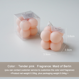 Fragranza personalizzata per la casa di soia cera dolce profumo caramella Mini piccola bolla cubo candela creativa candele profumate per il regalo - Product Image 6