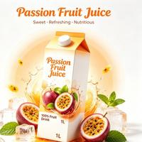 Kartonverpakking Tropisch Fruit Sap Gebalanceerde Zoetzure Smaak Verfrissende Passievrucht Drank voor Catering en Detailhandel