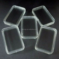 Boîtier rectangulaire en acrylique transparent pour barres d'argent de 1 oz, fournitures de collection, capsules pour pièces de monnaie