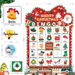 <span class=keywords><strong>Jeu</strong></span> de <span class=keywords><strong>Bingo</strong></span> de Noël pour enfants adultes 24 joueurs cartes de <span class=keywords><strong>Bingo</strong></span> jeux de Noël avec autocollants de récompense activités <span class=keywords><strong>jeu</strong></span> de fête de famille - Product Image 3