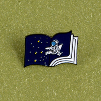 Großhandel Metall-Cartoon-Pins als Souvenir-Geschenke: Kreative Mode-Astronauten-Anstecknadeln mit dem Motiv „Schwebender Astronaut im Weltraum“ für Kleidung