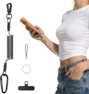 Cordon de téléphone antivol étanche avec logo personnalisé, porte-clés en fil d'acier robuste, conception rétractable pour cadeaux promotionnels et escalade - Product Image 2