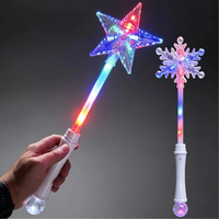 Großhandel Weihnachts-Lichtstab aus ABS mit Batterie, Prinzessinnen-Leuchtstab mit Schneeflocken-Design, LED-Sternstab für Kinder