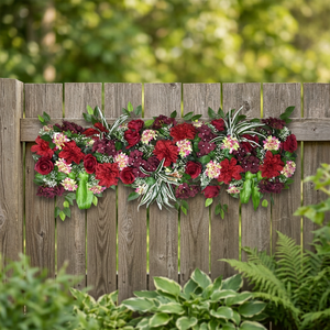 Artificial Luxury Silk <b>Flower</b> Channel Panel Handmade Reusable Recyclable Red Rose Floral <b>Wall</b> Arrangement for Wedding Event - Product Image 2