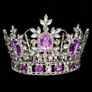 Couronne de reine ronde complète <span class=keywords><strong>Diadème</strong></span> <span class=keywords><strong>Miss</strong></span> World Couronne de reconstitution historique pour femmes - Product Image 1