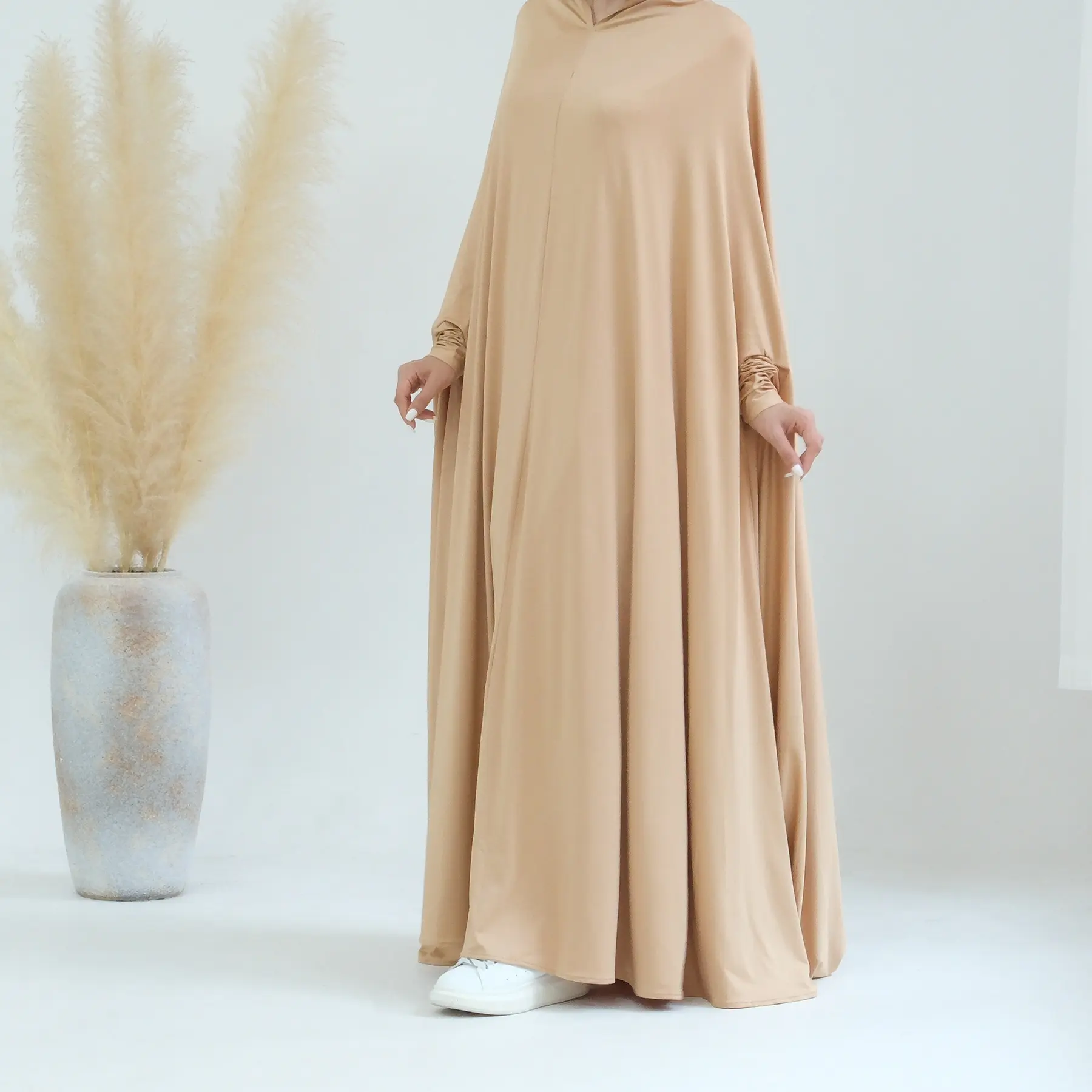 Nuevo diseño de oración islámico de una pieza Abaya musulmán Ramdan 2023 vestido de oración Abaya moderno árabe caliente Dubai