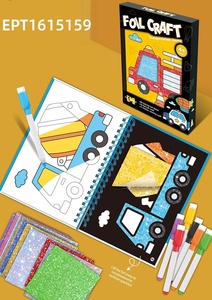 Libro de Manualidades 2 en 1 EPT con Dibujos de Animales y Lámina Láser, Juguete Educativo de Arte <span class=keywords><strong>para</strong></span> Niños con Páginas <span class=keywords><strong>para</strong></span> Colorear y Pegatinas Brillantes - Product Image 5