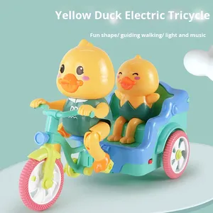 Motocicleta Eléctrica Infantil con Sonido y Luz de Pato Amarillo, <span class=keywords><strong>Triciclo</strong></span> de Juguete para Bebés, Venta al Por Mayor - Product Image 5