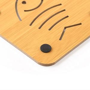 <b>Bamboo</b> Wood Cartoon Heat Insulation Pad Dining Table Non-slip Pot Mat Bowl Mat - Product Image 4
