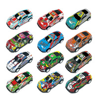 Voitures de course miniatures en alliage en gros, modèles de voitures en métal pour enfants de 5 à 7 ans, voitures de course à rebond pour enfants, jouets à friction pour la maternelle