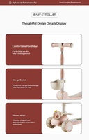 Trottinette pliable en plastique pour enfants, garçons et filles, de 1 à 3 ans et de 6 à 12 ans, à 3 roues, avec pédales, pour l'extérieur, design populaire trois-en-un