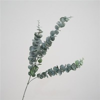 QSBDF Fleurs artificielles pas chères, branches d'eucalyptus artificielles, longues tiges, verdure artificielle, toucher réaliste, branche d'eucalyptus pour mariage