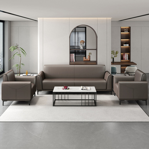 Ensemble de canapés de direction en cuir moderne de luxe - Utilisation commerciale, bureau à domicile et salon - Product Image 2