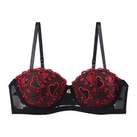 Soutien-gorge sexy en dentelle brodée avec nœud, push-up anti-affaissement pour usage quotidien – Vente en gros usine