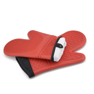 Mitaines de four en silicone antidérapantes et résistantes à la chaleur pour la cuisson et la préparation culinaire avec doublure en coton – Vente en gros - Product Image 3