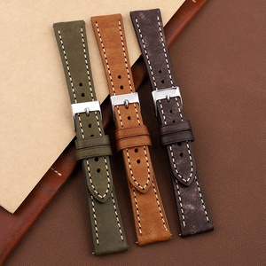 Vintage Distressed Echtleder-Uhrenarmband 18/20/22mm - Anpassbares Band für Retro Mechanische Dress-Uhren - Product Image 3
