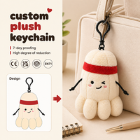 Llaveros Personalizados de Peluche de Algodón Suave de 10 cm con Diseño de Bádminton de Alta Calidad - Regalos Adorables