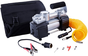 12V Inflador de neumáticos pesados doble cilindro de accionamiento directo bomba de Metal 150PSI compresor con abrazadera y 5M <span class=keywords><strong>aire</strong></span> de extensión - Product Image 6