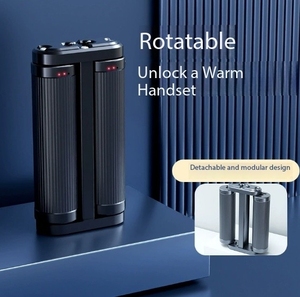 Nouveau chauffe-mains magnétique à double fonction, rechargeable par USB, chaleur pratique deux-en-un, chauffage rotatif anti-stress - Product Image 2