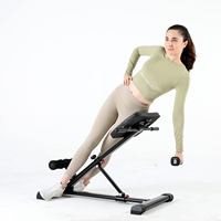 Chaise romaine de gym pliable et réglable pour exercices abdominaux, extension de la taille et entraînement des fessiers