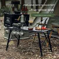 Table pliante tactique en aluminium IGT pour l'extérieur Table à oeufs portable réglable pour salle de sport et barbecue Table à manger multifonctionnelle pour pique-nique